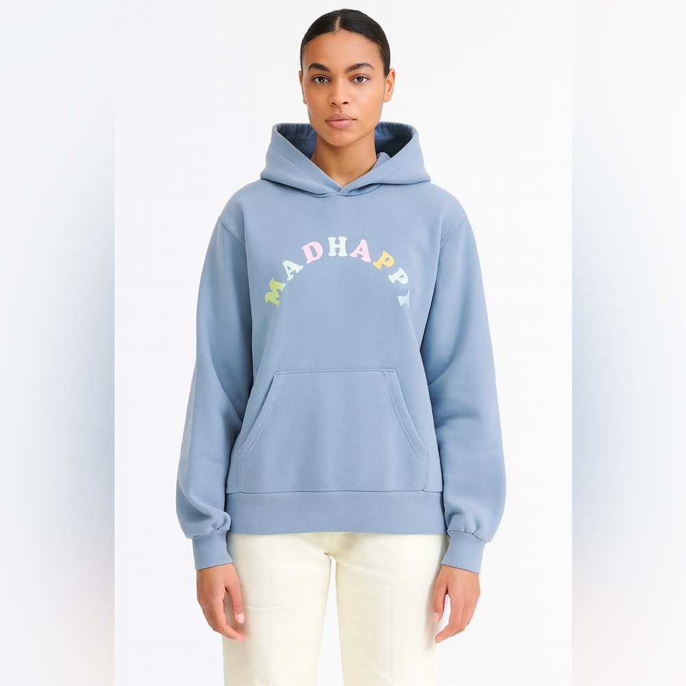 ✨ Madhappy Pastel Logo Hoodie 🌈 Blue XL Unisex‎ Oversized ✨